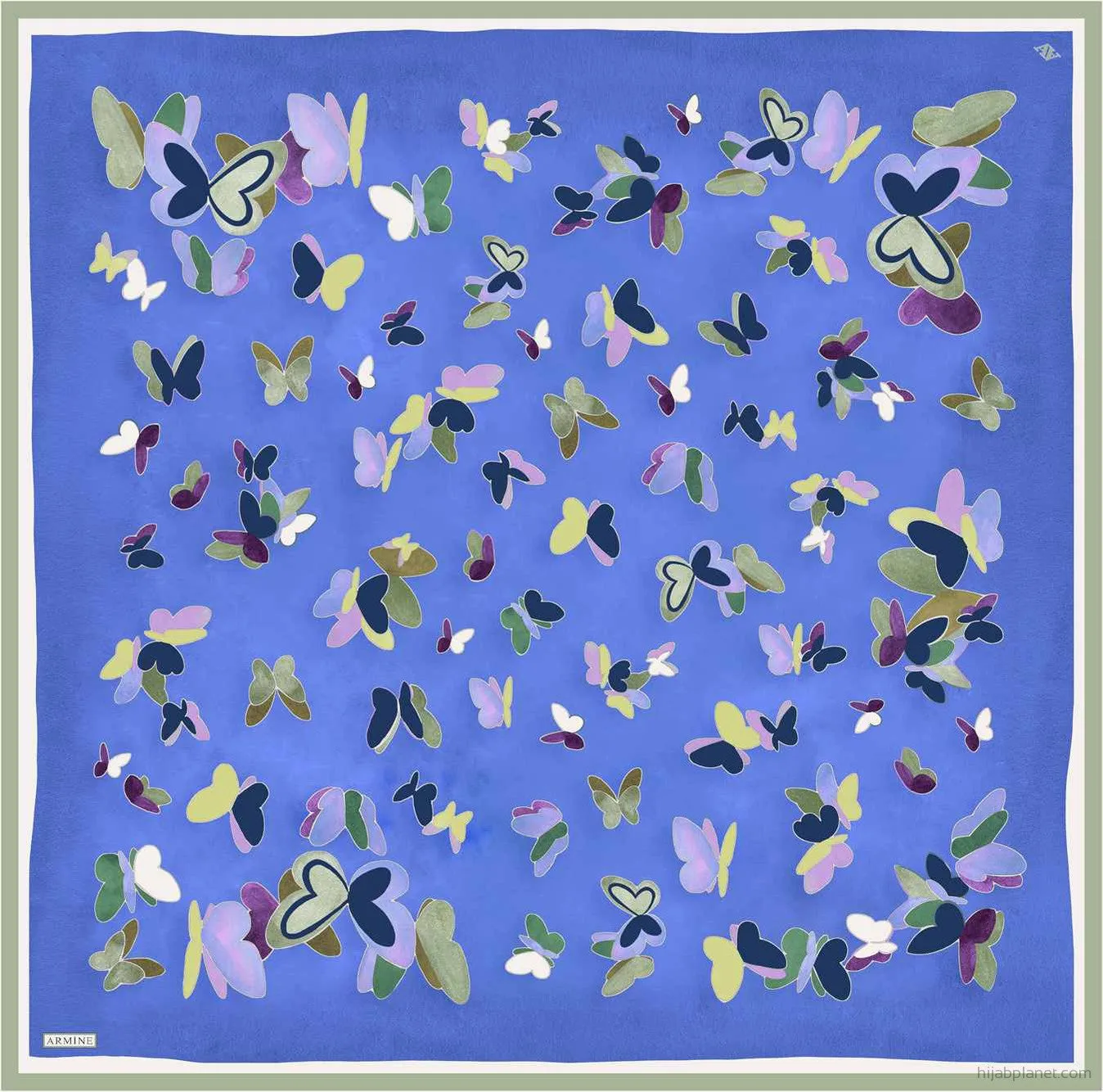 Armine Butterfly Print Silk Scarf #81