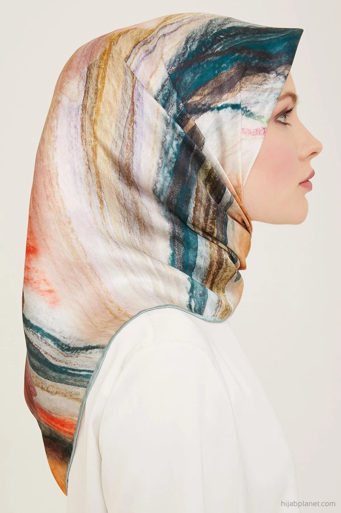 Armine Debussy Abstract Silk Scarf #34