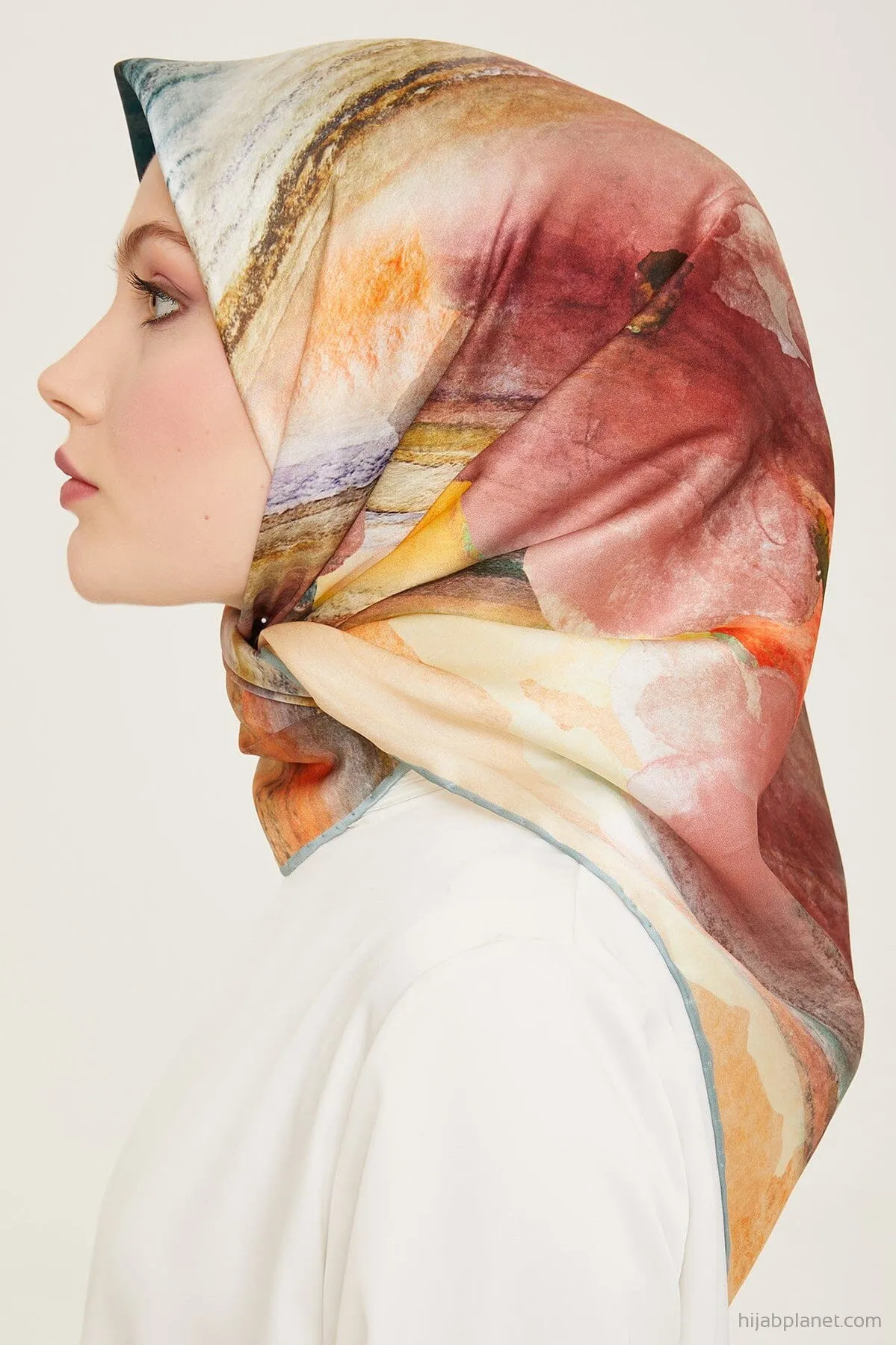 Armine Debussy Abstract Silk Scarf #34