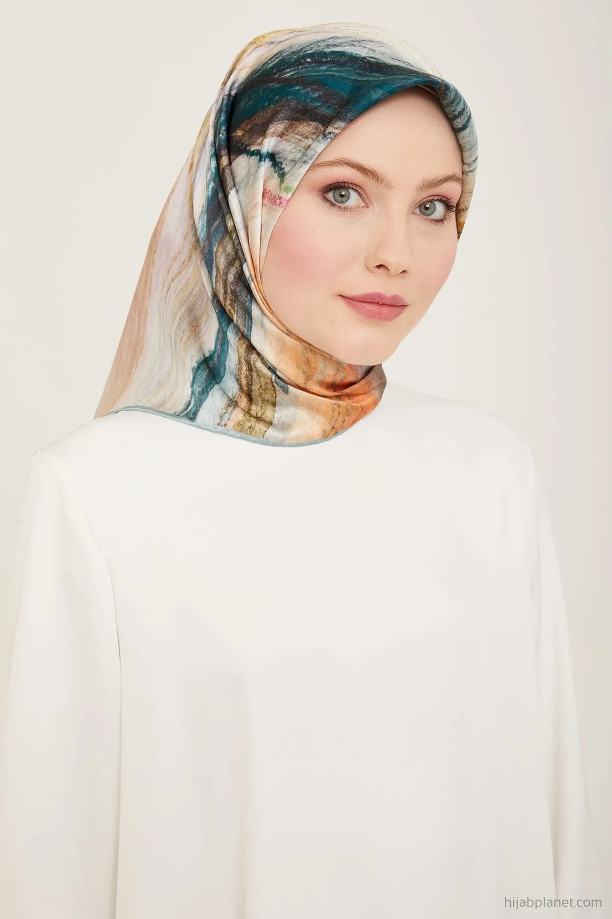 Armine Debussy Abstract Silk Scarf #34