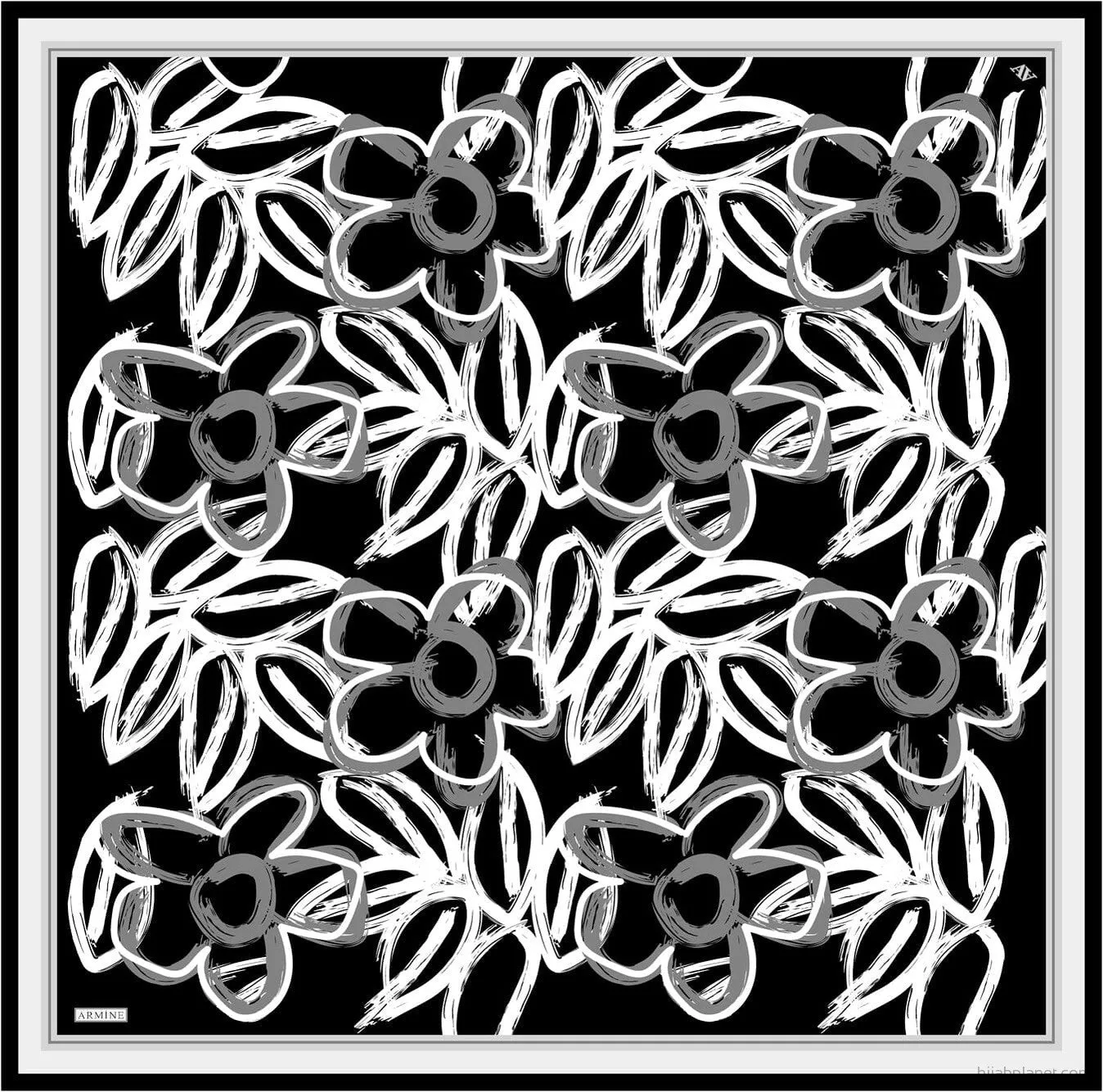 Armine Mira Floral Silk Scarf #1