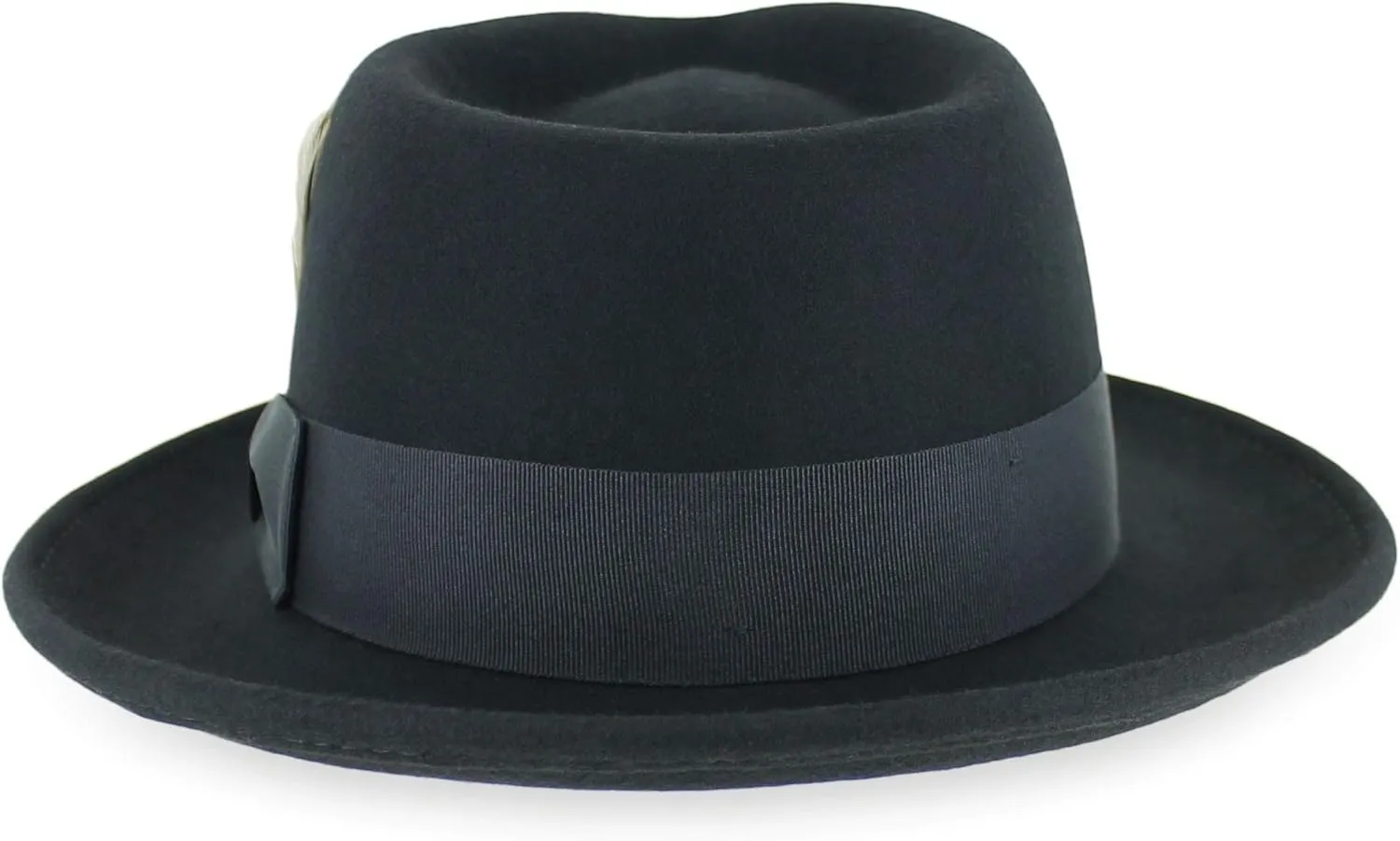 Belfry Gangster 100% Wool Stain Resistant Crushable Dress Fedora in Black Grey Navy Brown Pecan