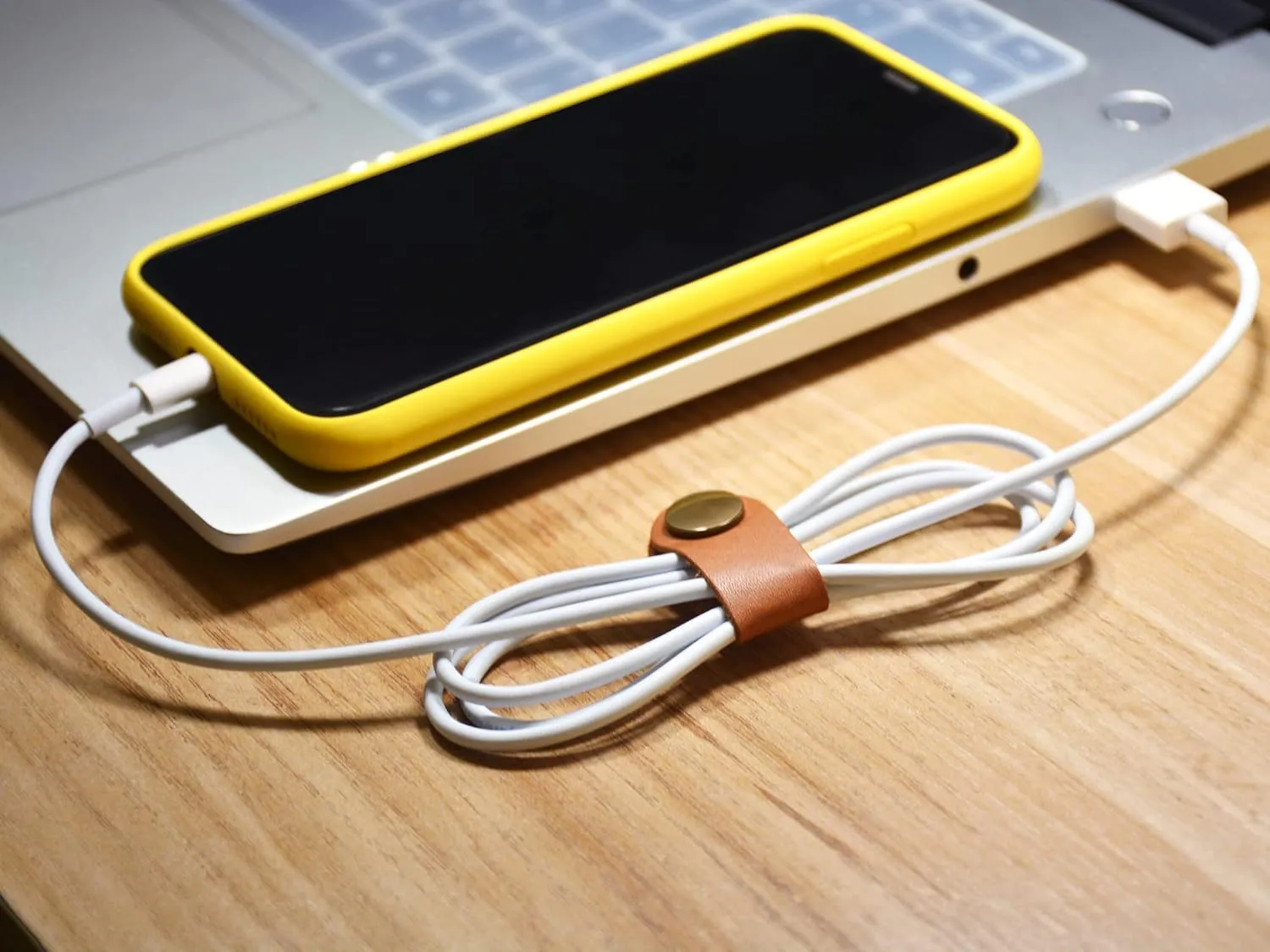CAILLU Cord Organizer,Cord Keeper,Cable Organizer USB Holder,Cable Management,Cable Straps,Earbud case,wrap Headphone,Headset Winder,Phone Earphone Clips Ties,stocking stuffers for men Gifts Leather