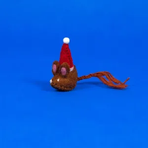 Cat Toy Wool Holiday Mouse