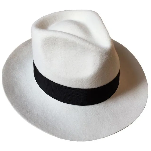 Classic Men's Wool Felt Fedora Hat in Colors