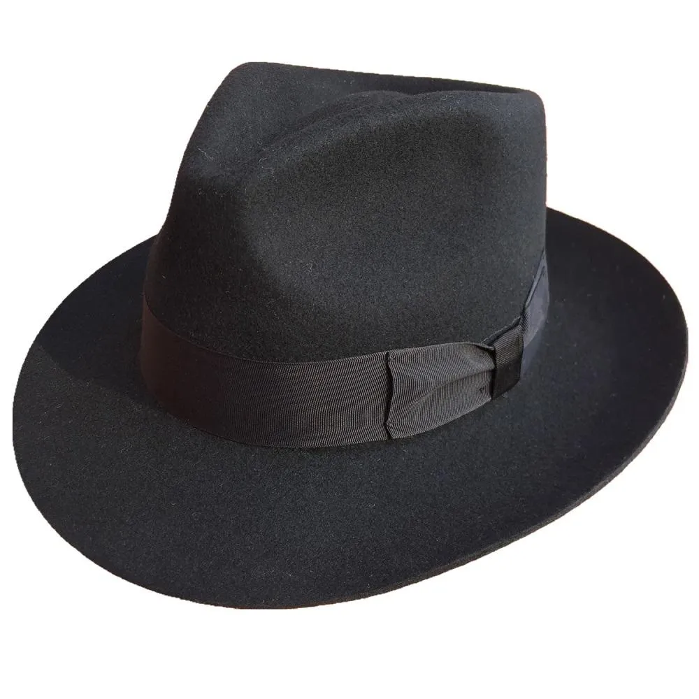 Classic Men's Wool Felt Fedora Hat in Colors