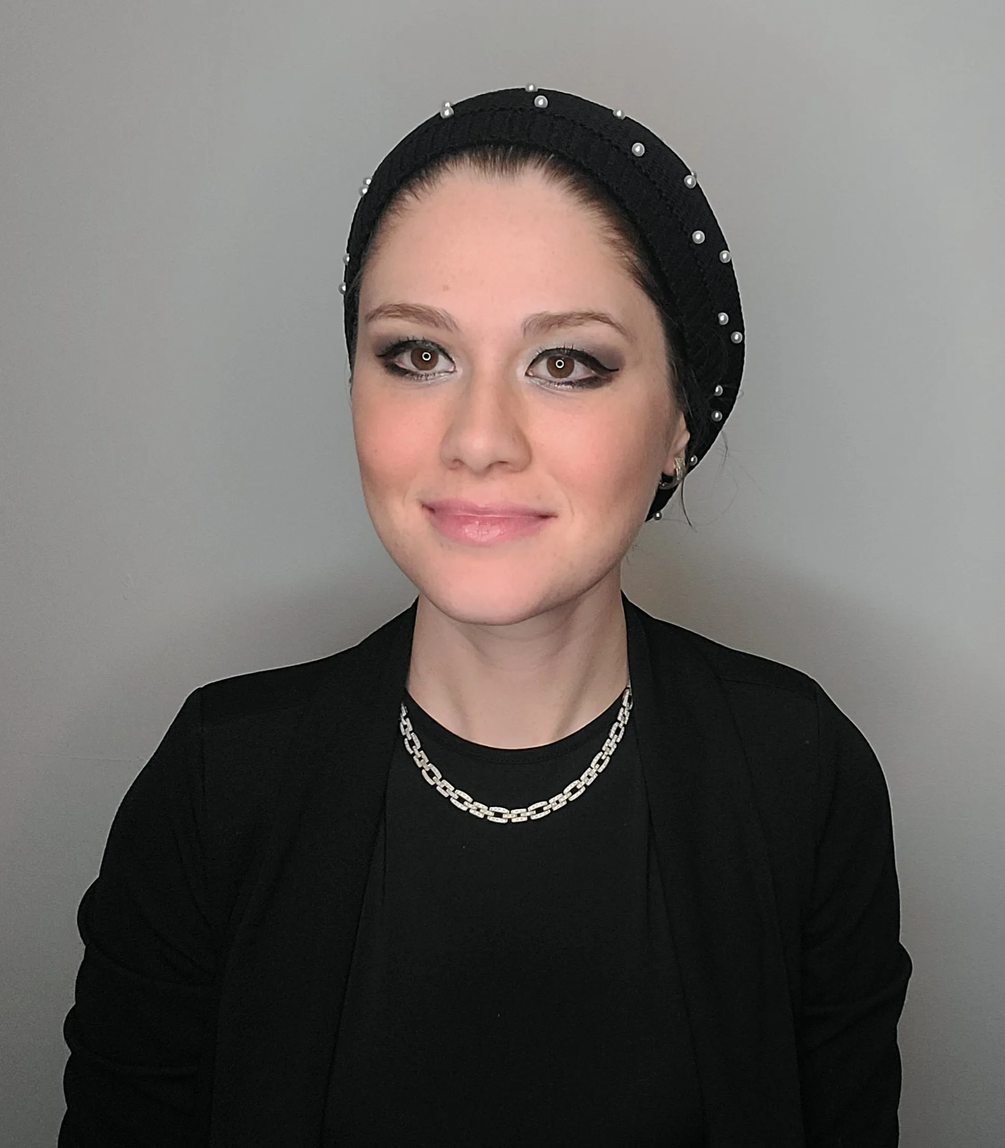 Cotton Beret with Pearls