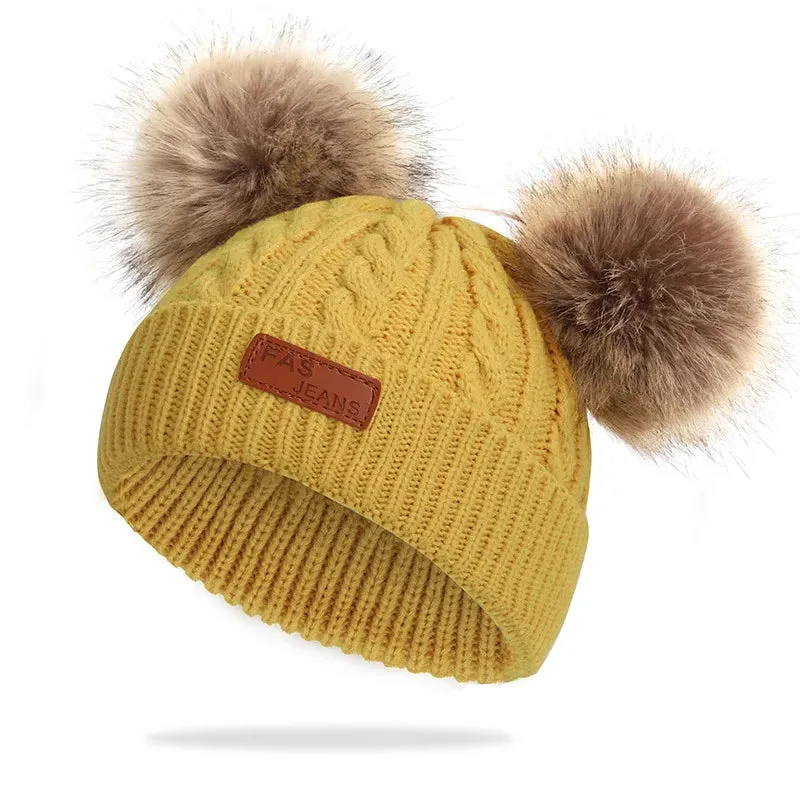 Cute Baby Hat Scarf Gloves Set - Warm Beanie Cap & Mittens for Winter
