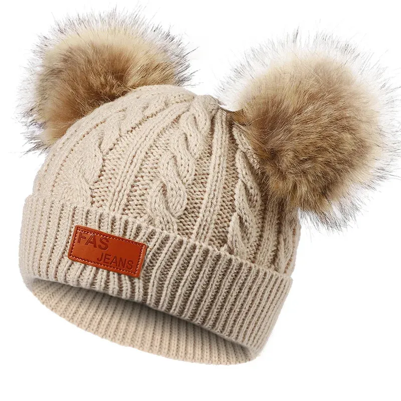 Cute Baby Hat Scarf Gloves Set - Warm Beanie Cap & Mittens for Winter