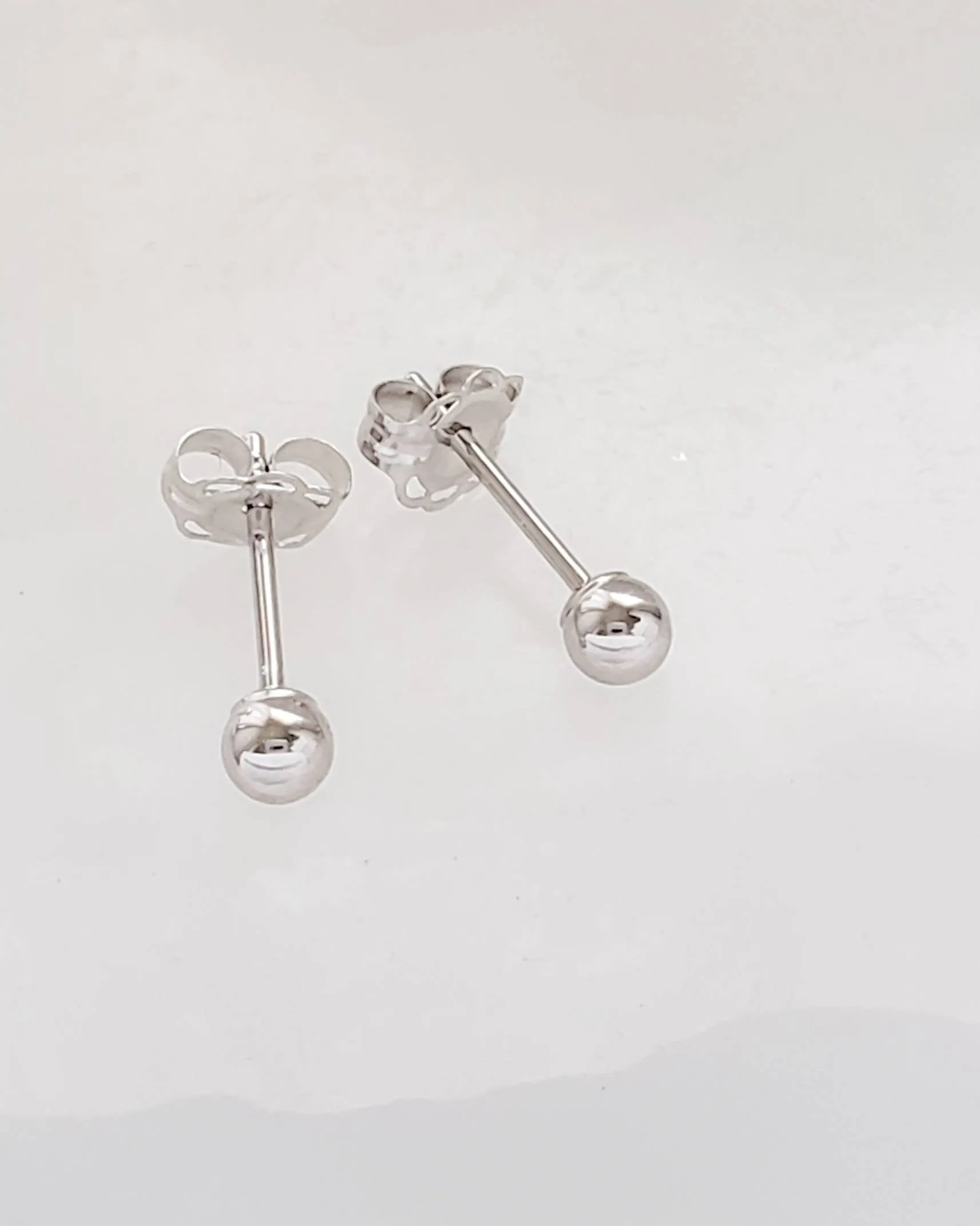 Dainty Ball Studs in 14K Gold