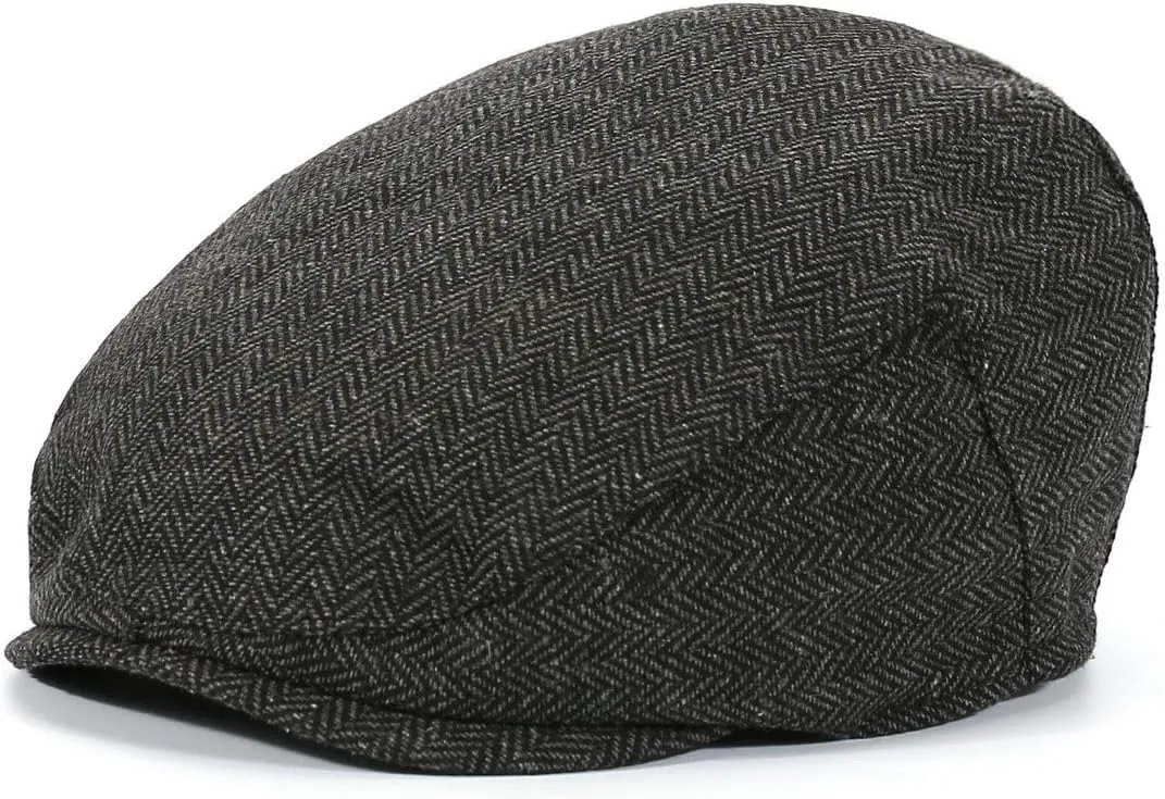 FALETO Men's Flat Ivy Gatsby Newsboy Hat Winter Spring Autumn Driving Cabbie Hunting Cap