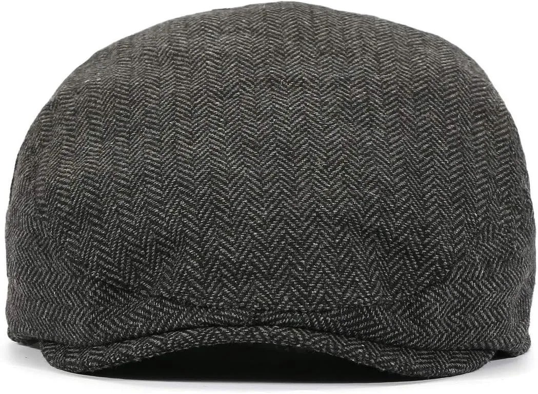 FALETO Men's Flat Ivy Gatsby Newsboy Hat Winter Spring Autumn Driving Cabbie Hunting Cap