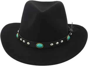 Fedora Hats for Men Women Flat Top Wide Brim Hats for Men Classic Suede Panama Hat with Belt Dress Hats for Men
