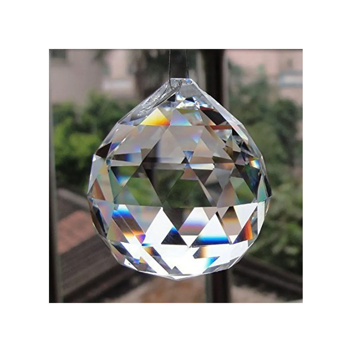 Fengshui Clear Crystal Hanging Ball for Good Luck & Prosperity