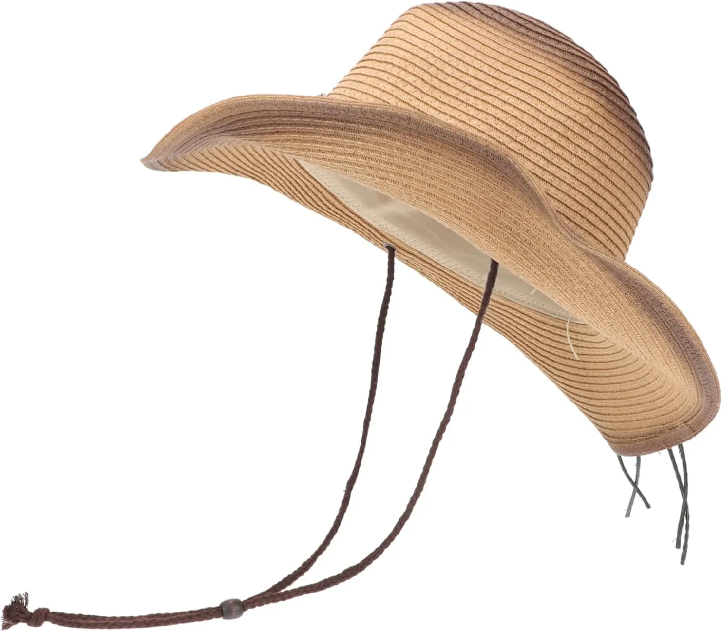 GALPADA Summer for Women Western Style Wide Brim Fedora with Protection for Casual Wear and Outdoor Activities Khaki