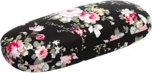 Glasses Case Hard Shell Eyeglass Case for Women Fabrics Floral Retro Spectacle Case Box Portable