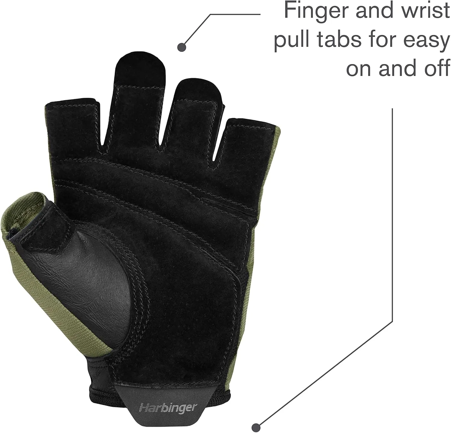 Harbinger Power Gloves 2.0 for Weightlifting, Training, Fitness, and Gym Workouts