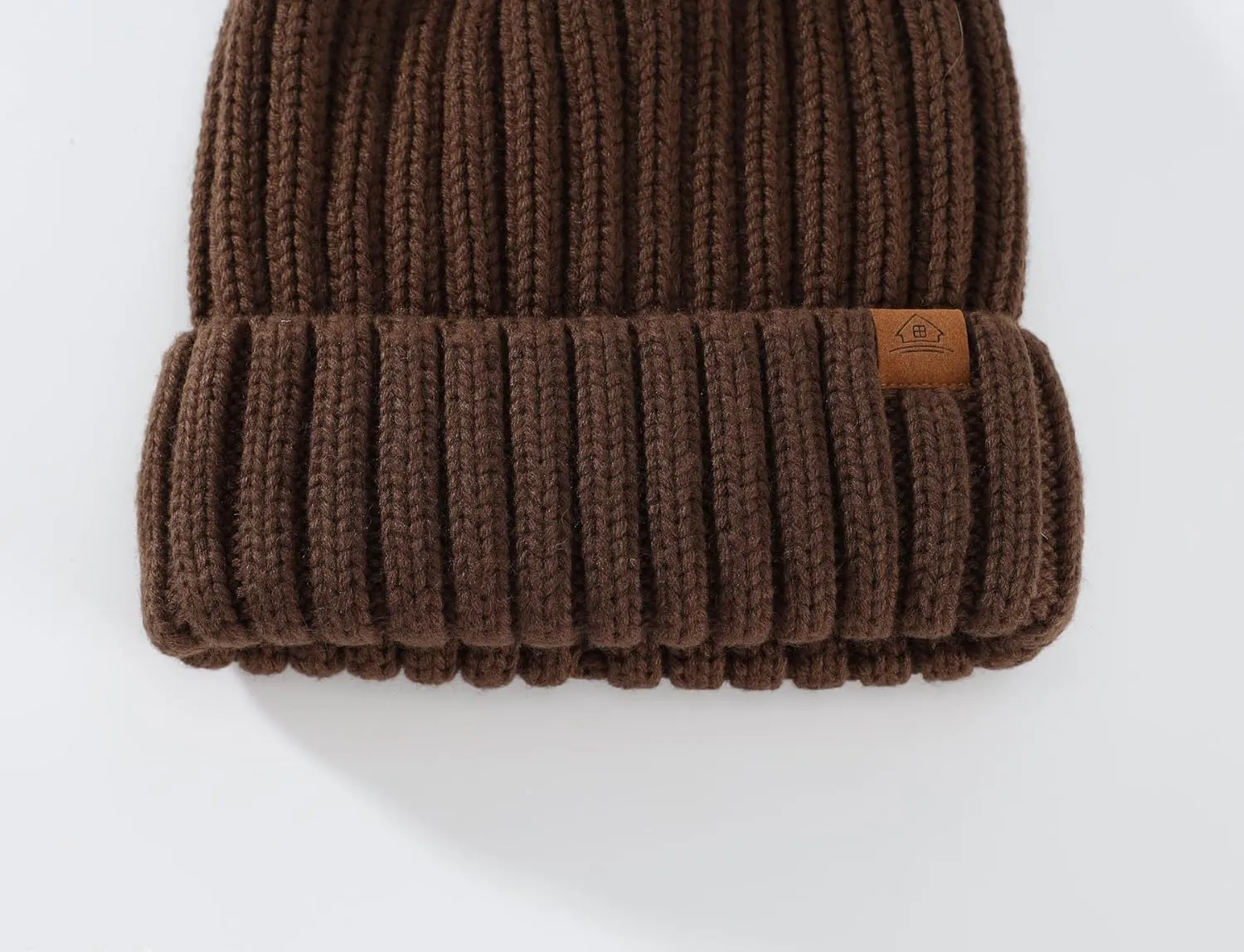 Home Prefer Mens Winter Hat Wool Fleece Lined Knit Beanie Hat Warm Stocking Caps