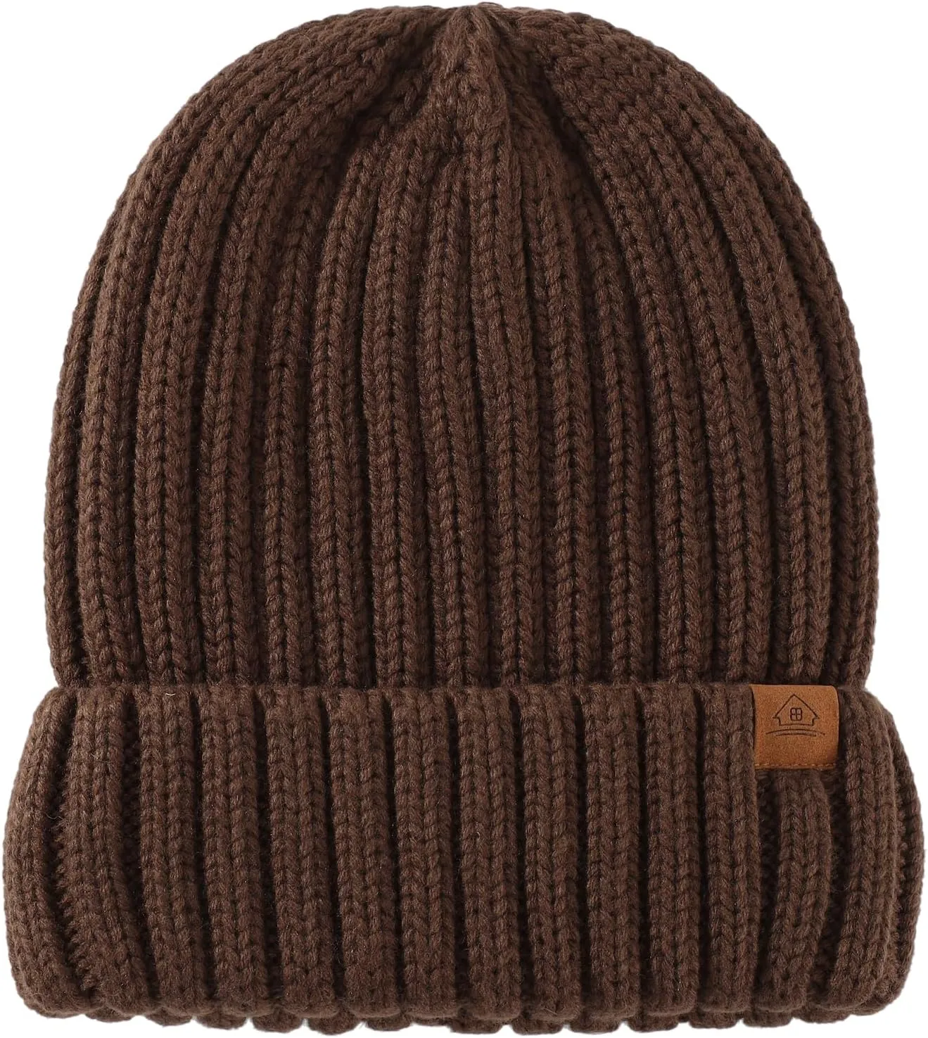 Home Prefer Mens Winter Hat Wool Fleece Lined Knit Beanie Hat Warm Stocking Caps