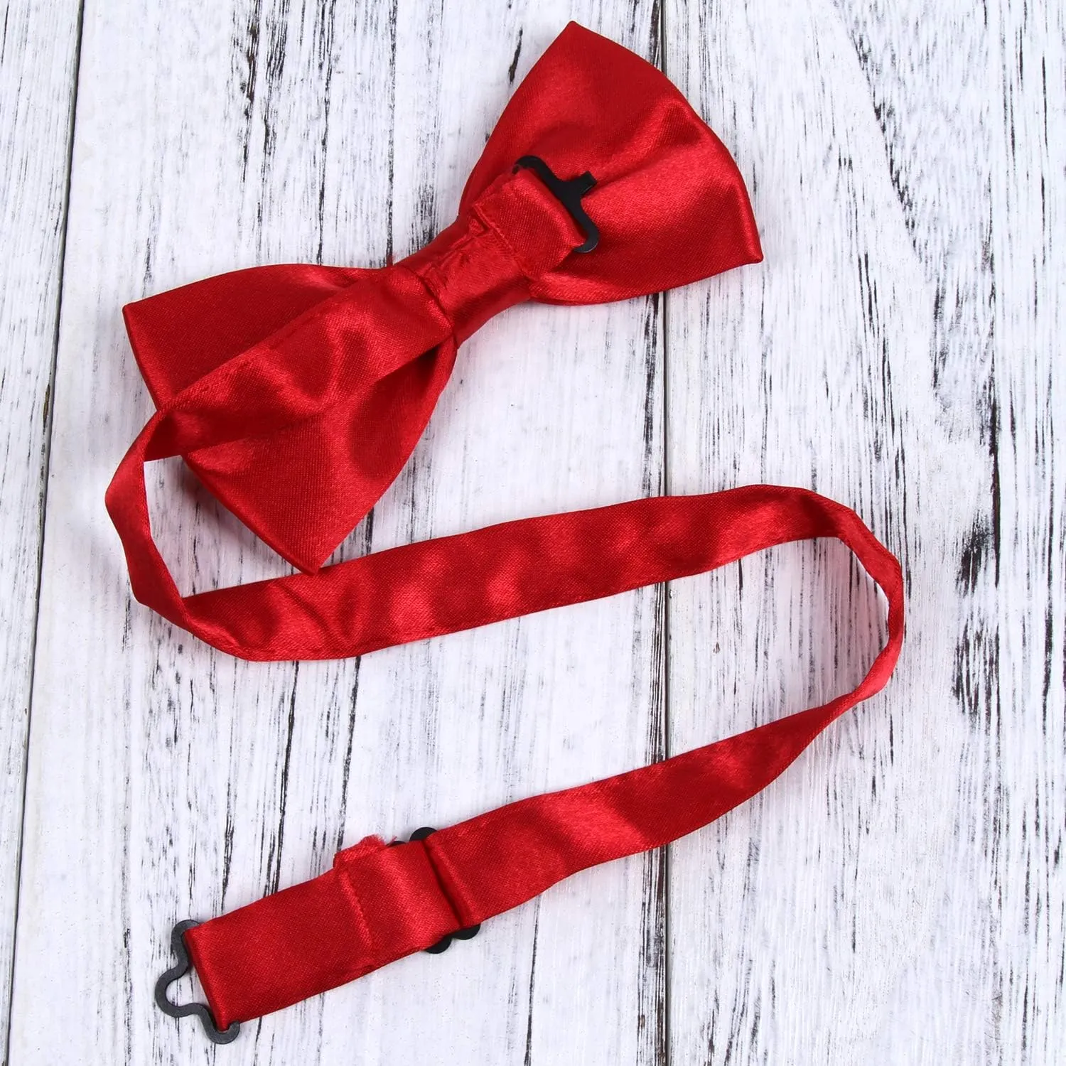 ICObuty Neck Bowtie Tuxedo for Men Adjustable Solid Satin Pre-tied 12 Pcs Wedding Party