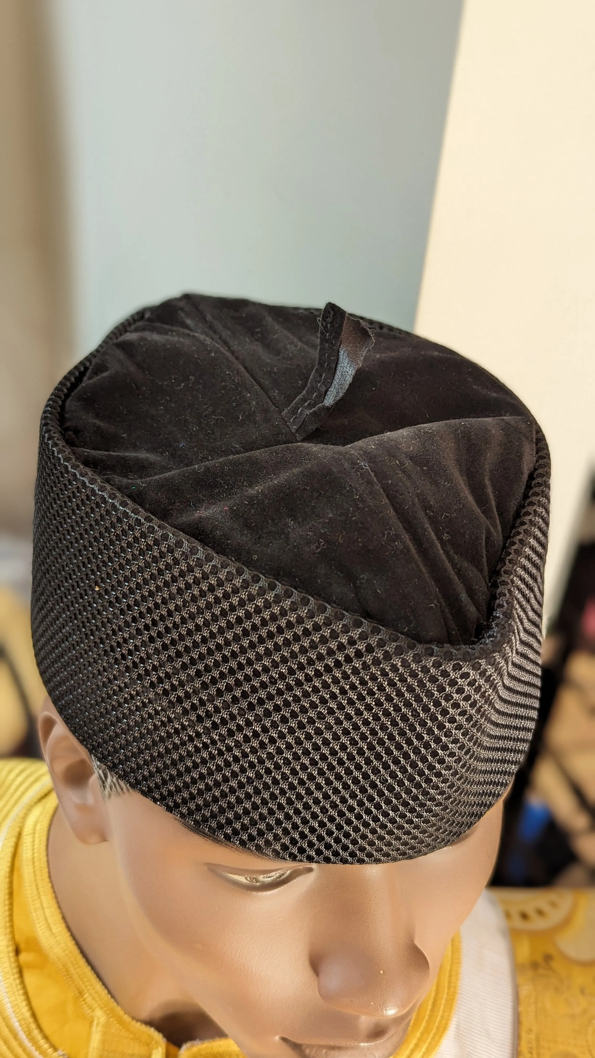 Jekalo Black African Velvet Senator Hat Kufi Cap-DPHRVH07