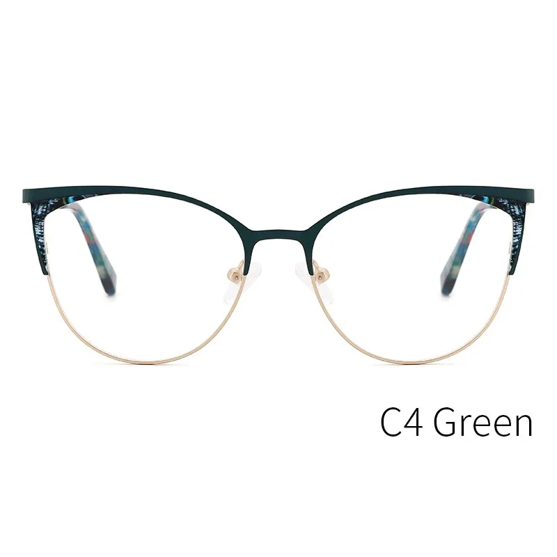 Kansept Women's Full Rim Cat Eye Stainless Steel Frame Eyeglasses 202113