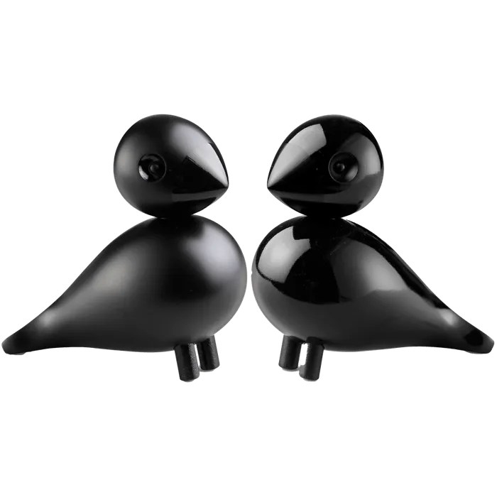 Kay Bojesen Lovebirds, Black, H: 3.5"