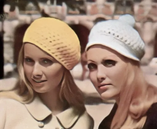 Ladies' Berets Crocheted Pattern