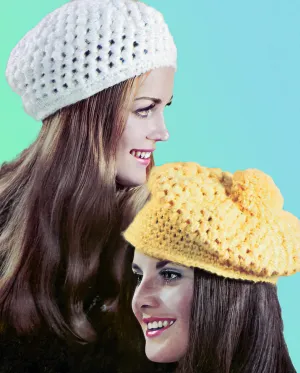 Ladies' Berets Crocheted Pattern
