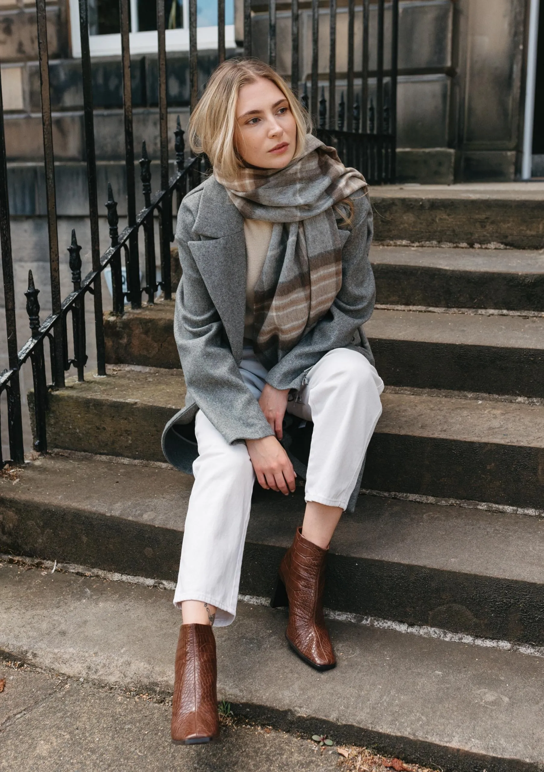 Lambswool Blanket Scarf in Mackellar Tartan