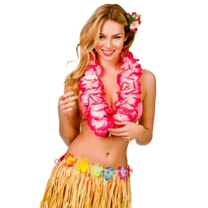 Large Two Tone Petal Lei 11.5cm Hot Pink