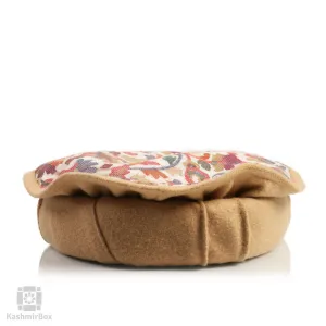 Latte Tan Kani Print Pakol Cap