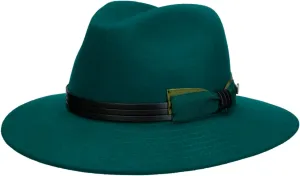 Lierys Uni Traveller Wool Hat with Leather Band Women/Men - Made in Italy