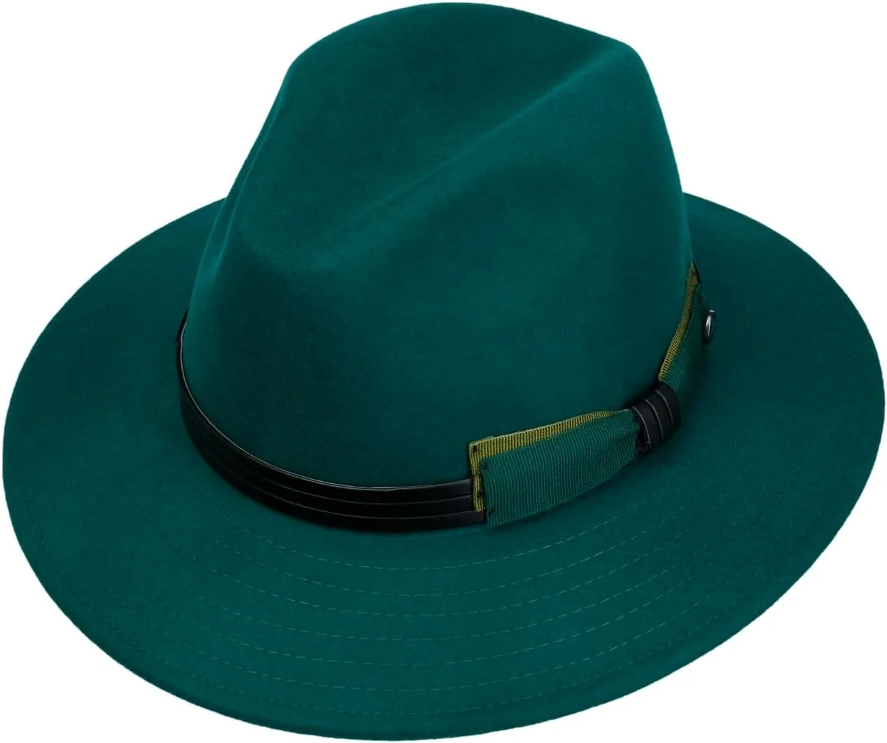 Lierys Uni Traveller Wool Hat with Leather Band Women/Men - Made in Italy