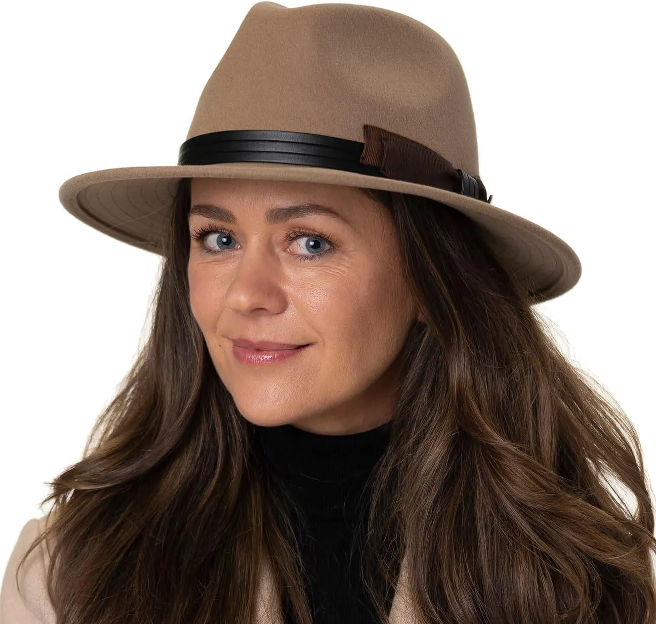 Lierys Uni Traveller Wool Hat with Leather Band Women/Men - Made in Italy