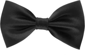 Mens 100% Silk Pre-tied Bowtie Solid Bow Ties