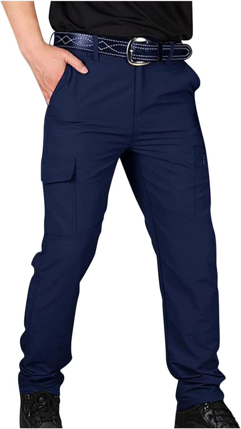Men's Outdoor Cargo Hiking Pants Lightweight Waterproof Quick Dry Tactical Pants Casual Work Pants Joggers Trousers