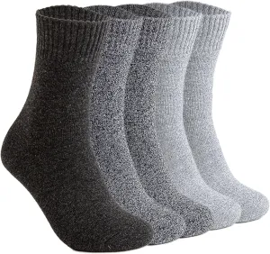 MOSOTECH 5 Pairs Wool Socks for Men, Size 7-12, Cozy Cushioned Crew Boot Socks Thermal and Warm for Winter Spring Work Hiking