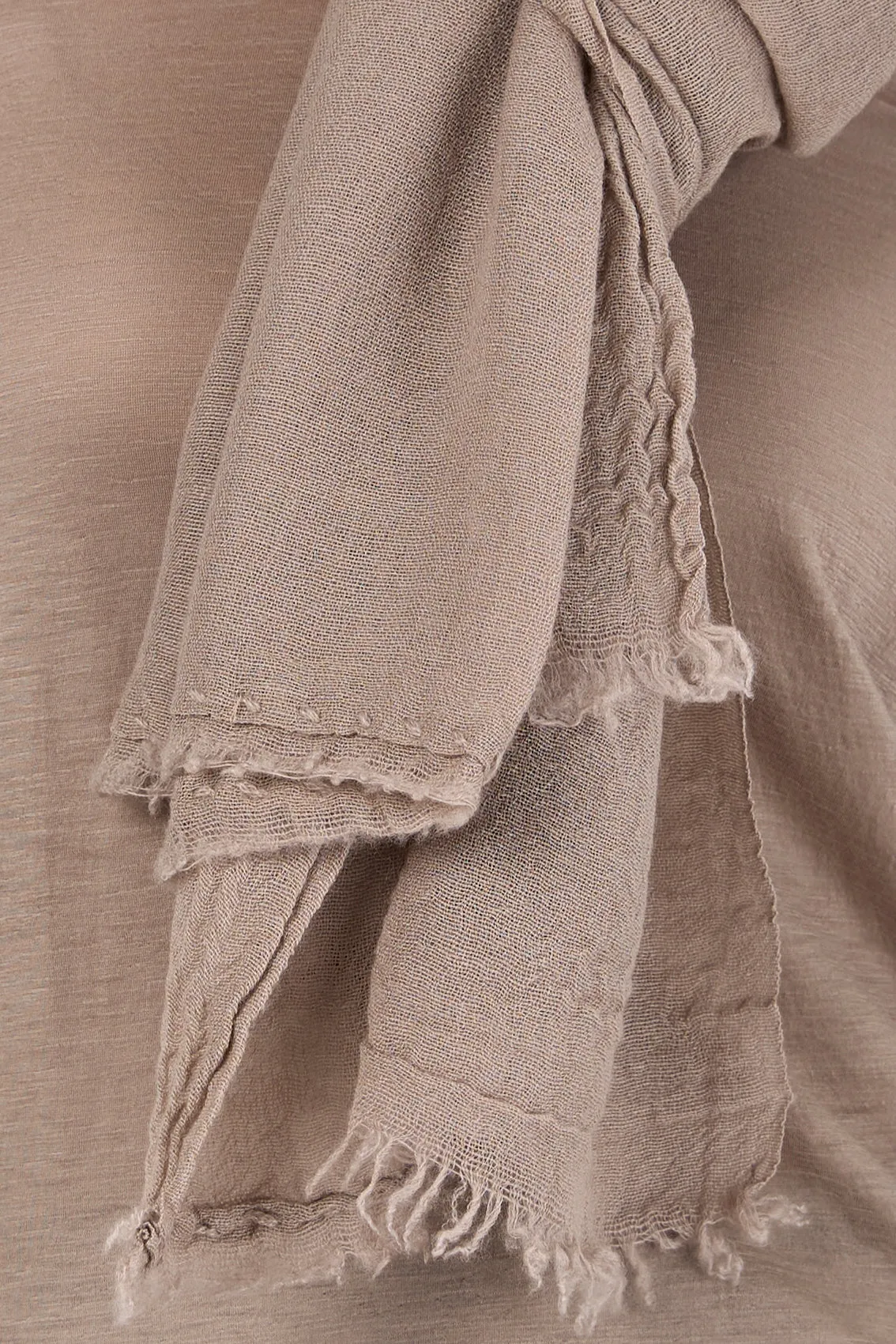 Net Cashmere Scarf in Cappuch