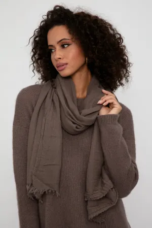 Net Cashmere Scarf in Choco