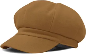 Newsboy Cap for Women,Fashion Ivy Cabbie Hats Bakerboy Style Peaked Visor Berets Cap