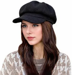 Newsboy Cap for Women,Fashion Ivy Cabbie Hats Bakerboy Style Peaked Visor Berets Cap