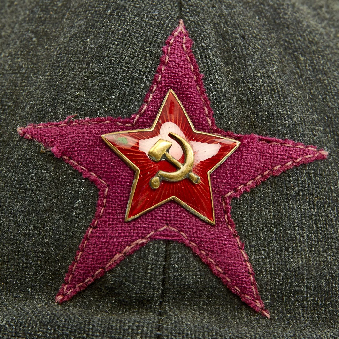 Original Soviet Russian WWII M36 Budenovka Winter Cap - dated 1939