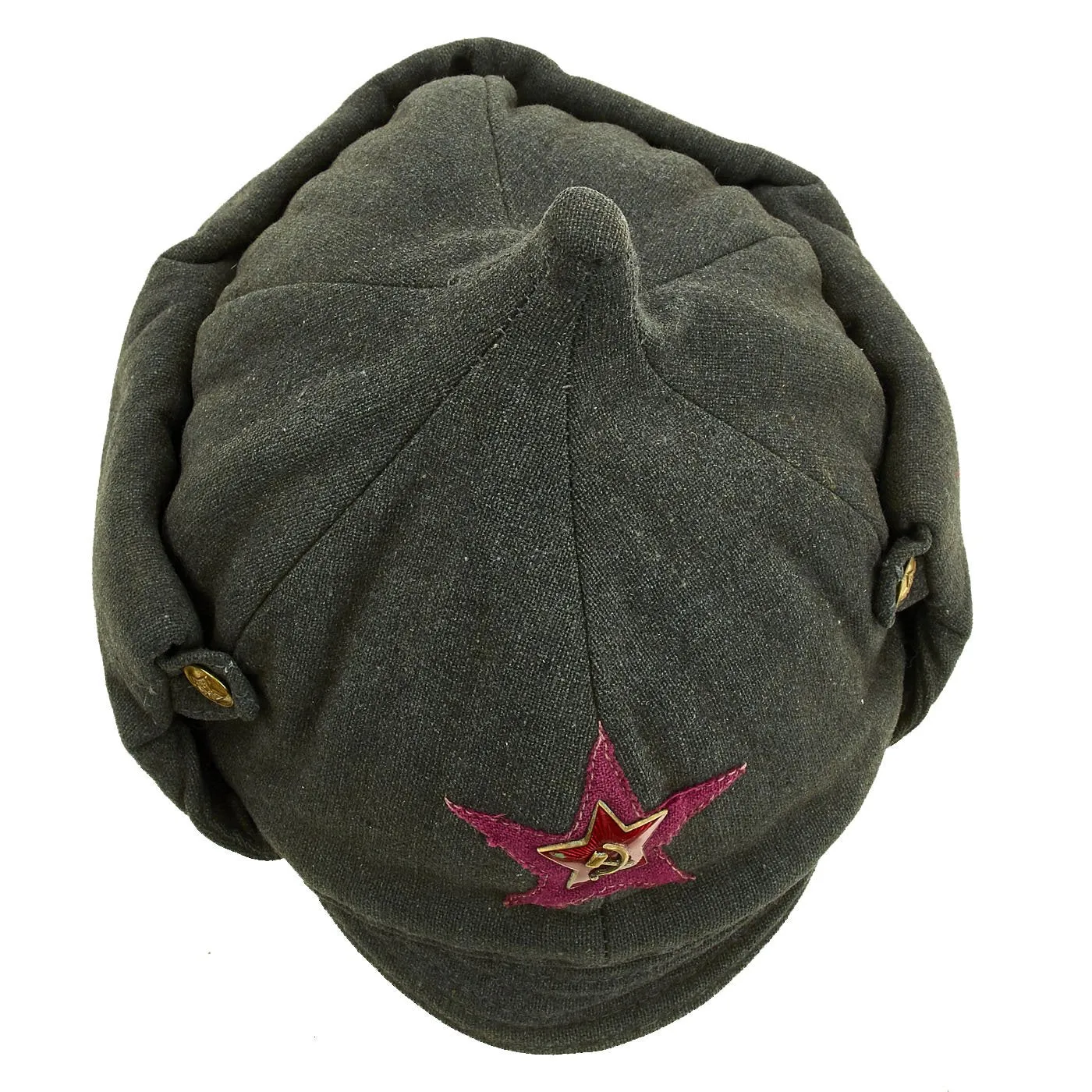 Original Soviet Russian WWII M36 Budenovka Winter Cap - dated 1939