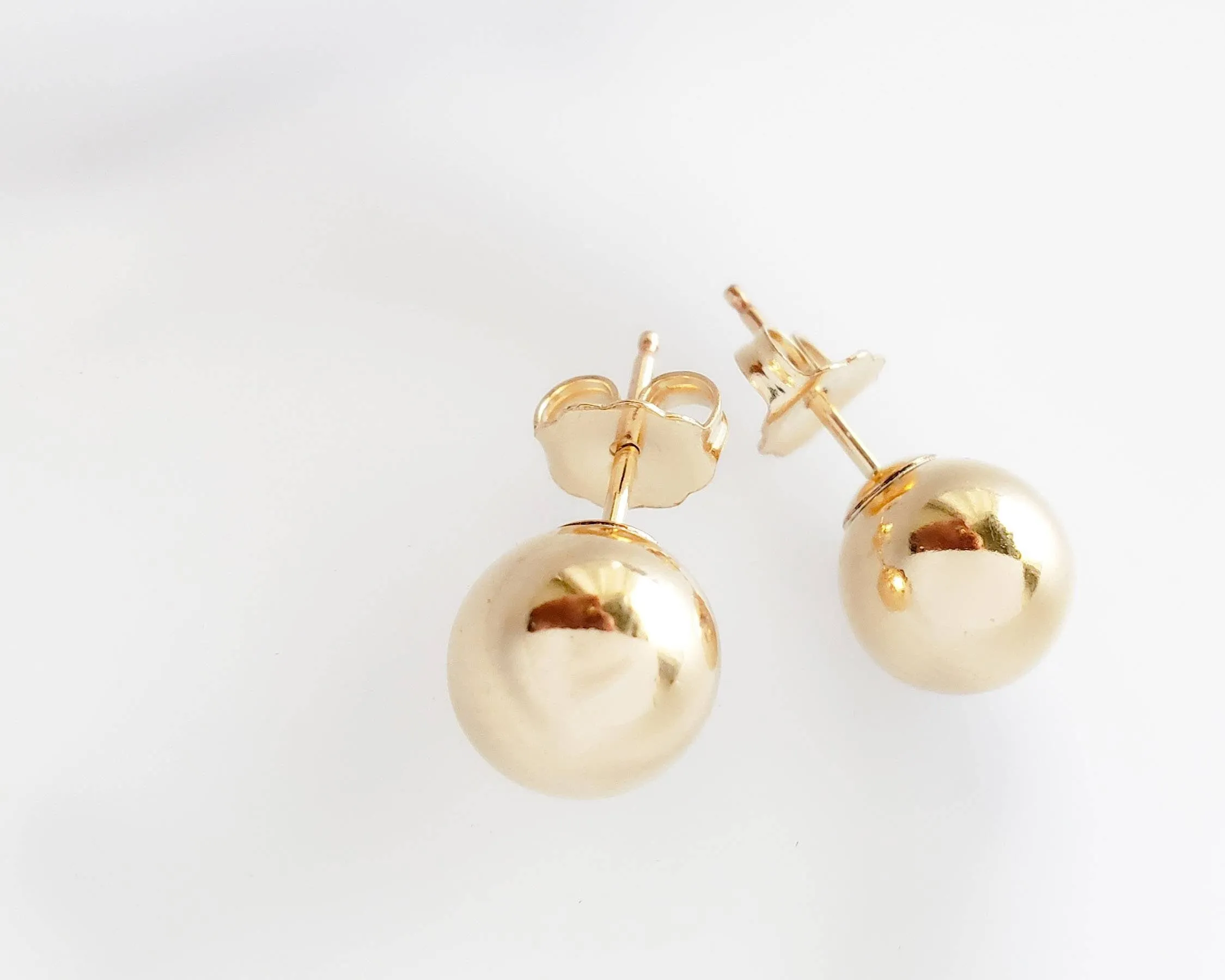 Round Stud Earrings