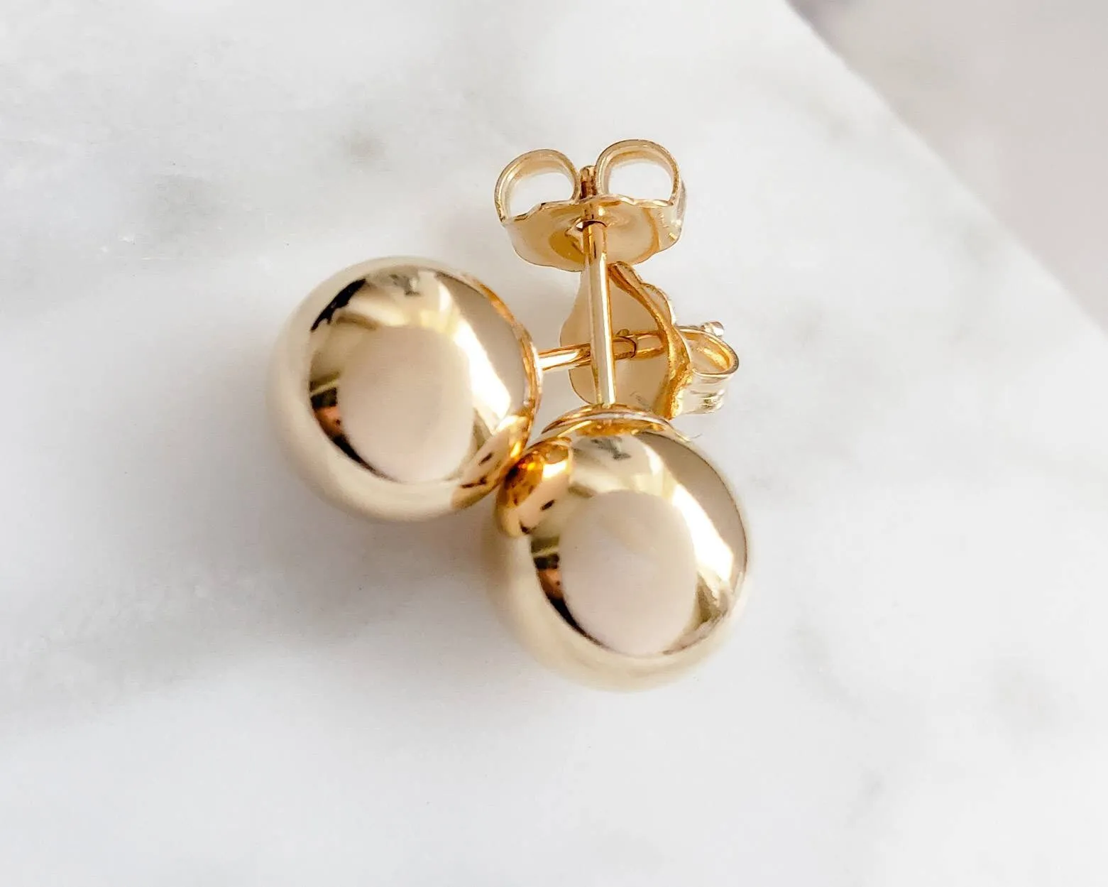 Round Stud Earrings