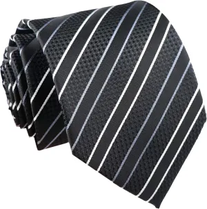 Secdtie Men's Classic Stripe Jacquard Woven Silk Tie Formal Party Suit Necktie