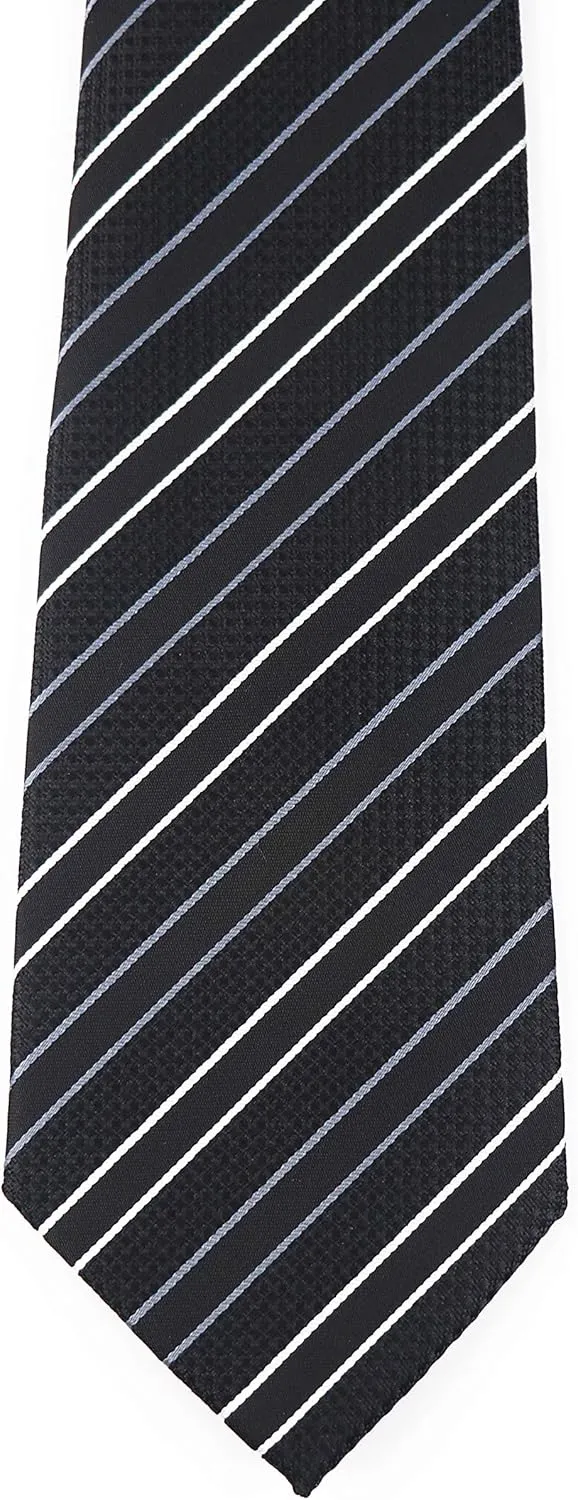 Secdtie Men's Classic Stripe Jacquard Woven Silk Tie Formal Party Suit Necktie