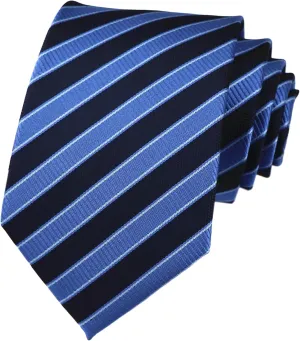 Secdtie Men's Classic Stripe Jacquard Woven Silk Tie Formal Party Suit Necktie
