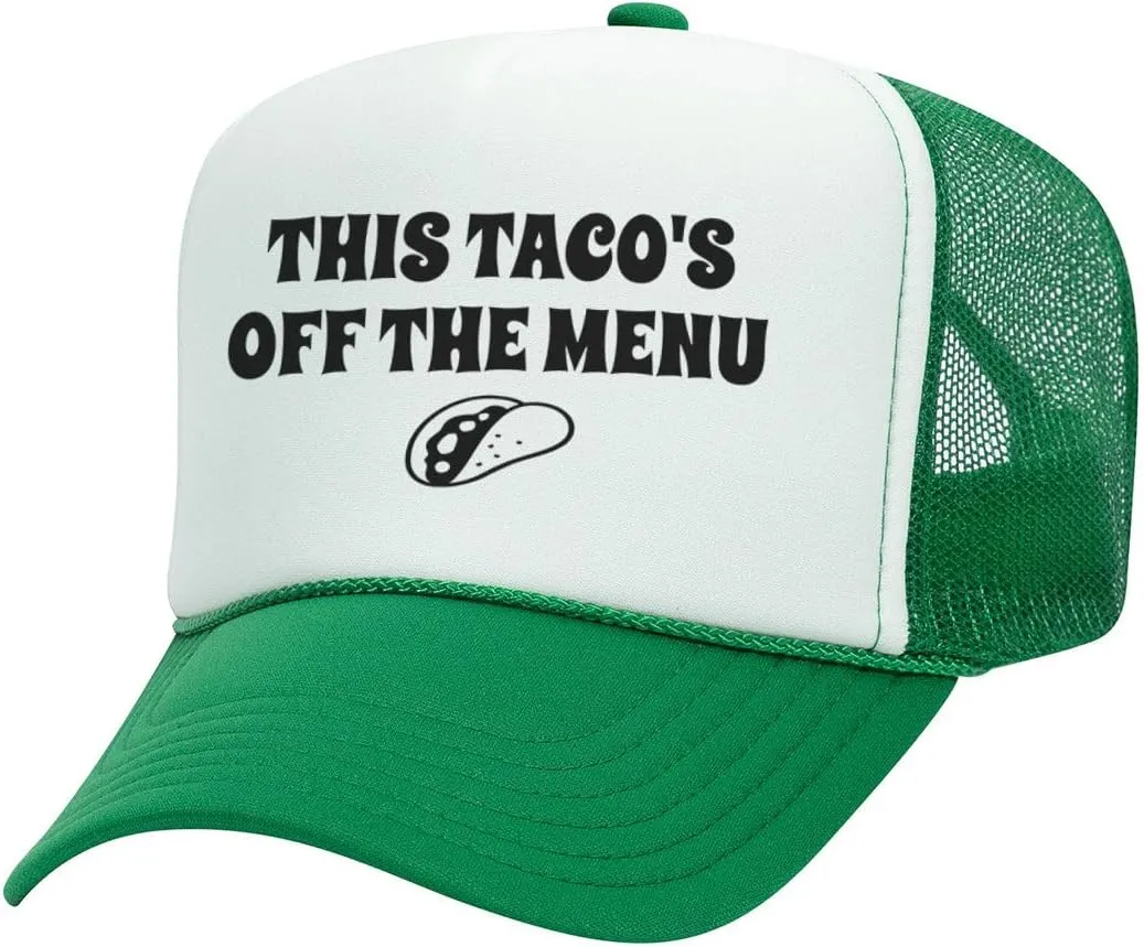 This Taco's Off The Menu (Bachelorette) Foam Trucker Cap Adjustable Mesh Back Hat